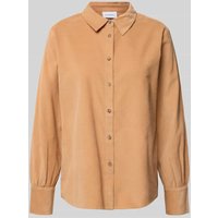 comma Hemdbluse mit Knopfleiste in Camel, Größe 34 von comma