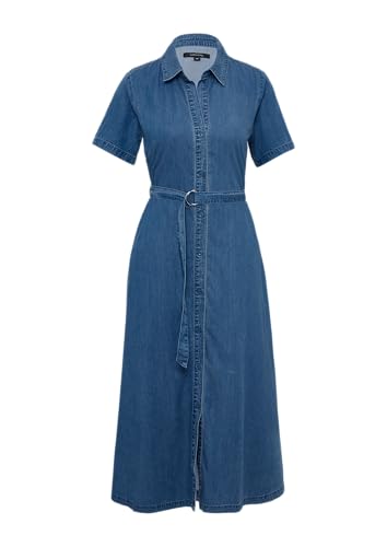 comma Hemdblusenkleid aus fließendem Lyocellmix blau 32 von comma