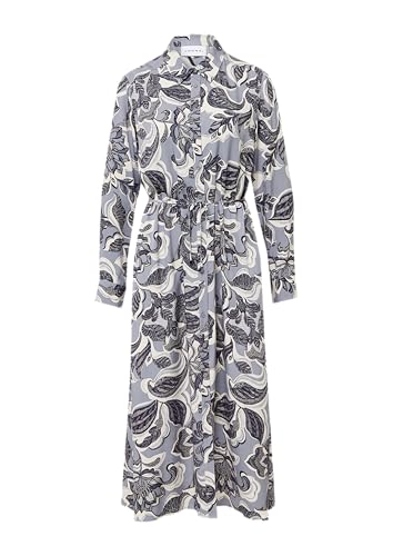 comma Hemdblusenkleid in Midi-Länge mit Bindegürtel hellblau 42 von Comma