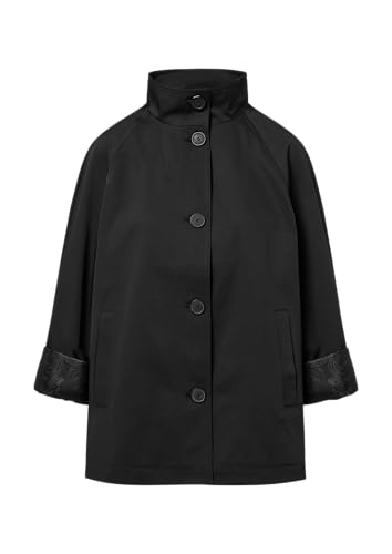 Jacke in A-Shape mit Ärmel-Aufschlag schwarz 36 von comma