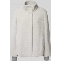 comma Jacke mit Kunstfell in Hellgrau, Größe 40 von comma