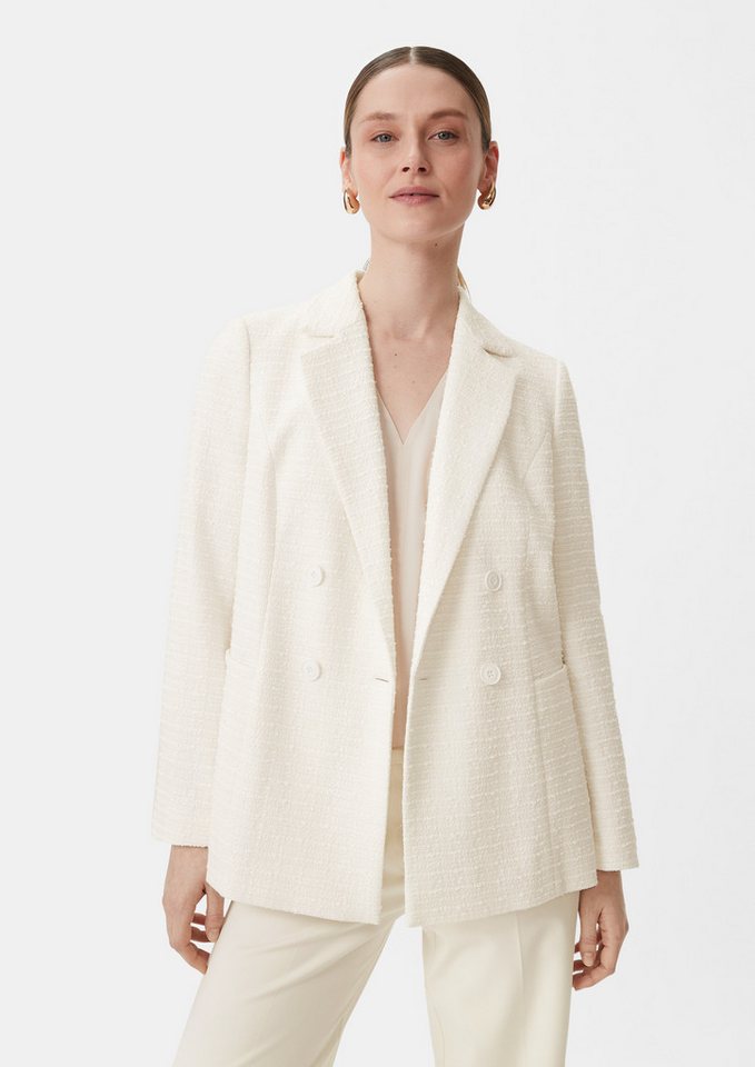 comma Jackenblazer Indoor-Blazer Blazer aus Bouclé von comma