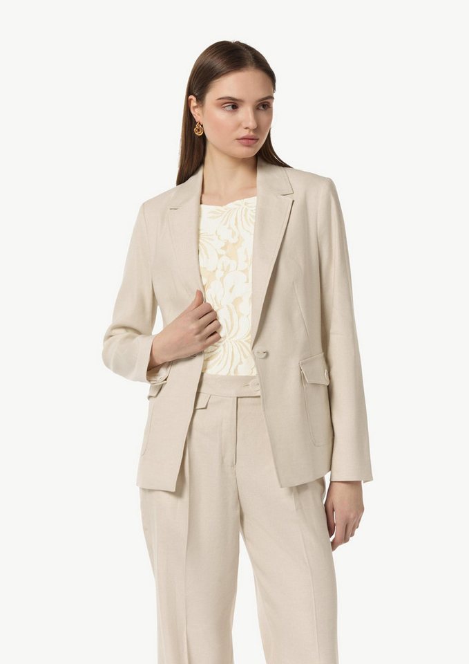 comma Jackenblazer Indoor-Blazer Blazer aus Leinenmix von comma