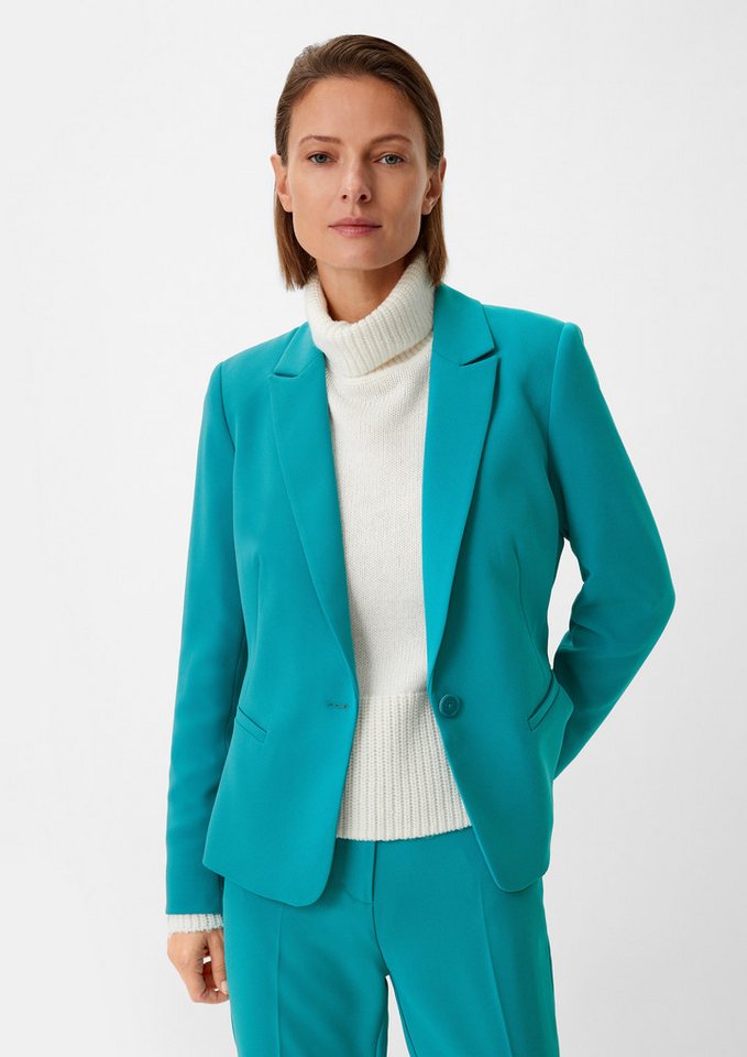 comma Jackenblazer Indoor-Jacke Blazer mit Crêpestruktur von comma