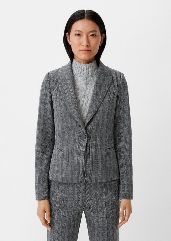 comma Jackenblazer Indoor-Jacke Jerseyblazer mit Struktur von comma