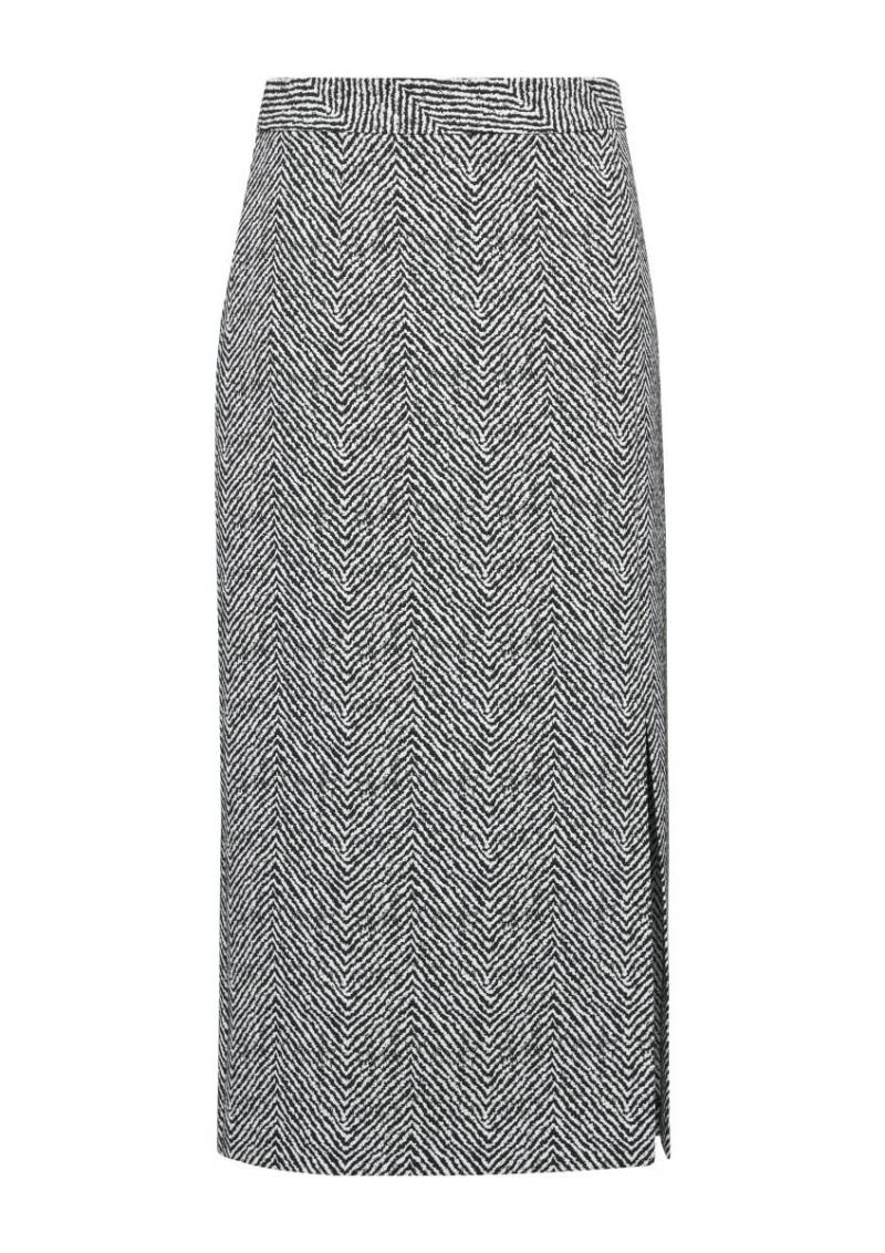 comma - Jacquard-Rock mit All-over-Print und Reißverschluss schwarz/weiß - Gr. - 40 von comma