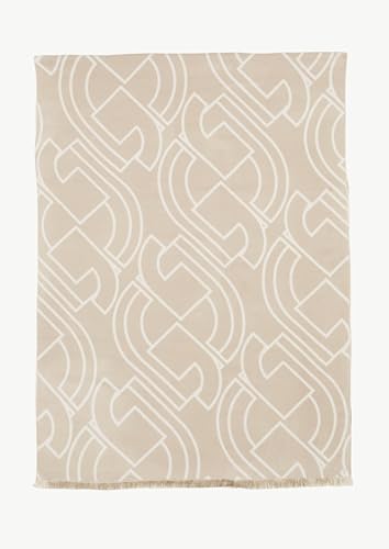 comma Jacquard-Schal mit Fransen beige ONESIZE von Comma