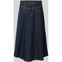 comma Jeansrock mit seitlichen Eingrifftaschen in Marine, Größe 40 von comma