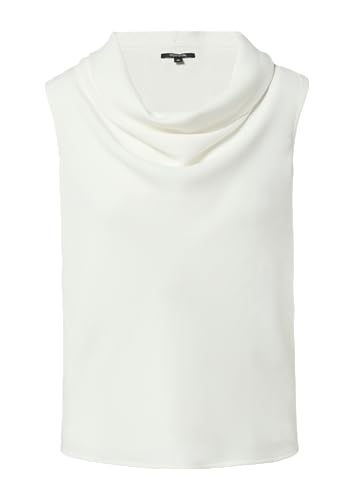 Comma Jersey-Top mit Wasserfall-Ausschnitt weiß 38 von Comma