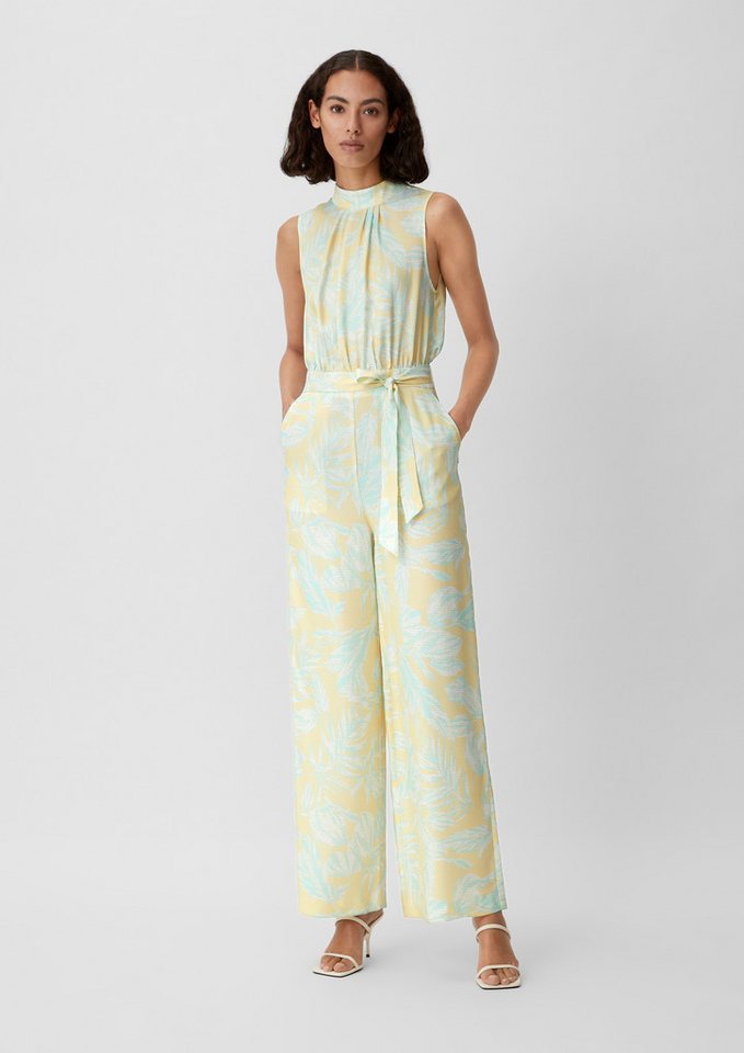 comma Jumpsuit Overall Jumpsuit mit Allover-Print (1-tlg) von comma