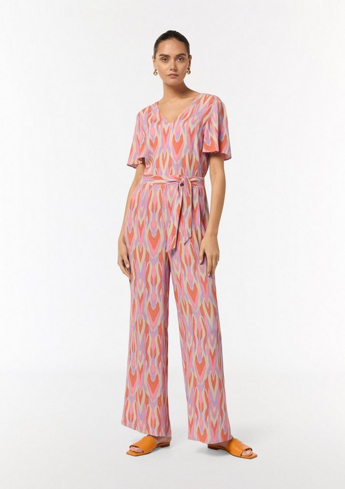 comma Jumpsuit Overall Overall mit Crêpestruktur von comma