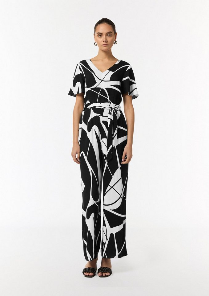 comma Jumpsuit Overall Overall mit Crêpestruktur von comma