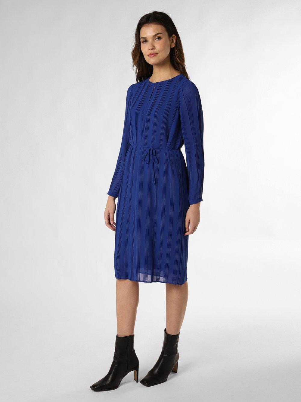 comma Kleid Damen Viskose Rundhals, indigo von comma,