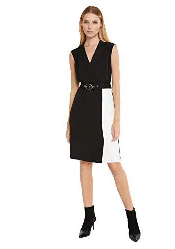 comma Damen 601.12.008.20.200.2050812 Kleid, 9999 schwarz, 34 von comma