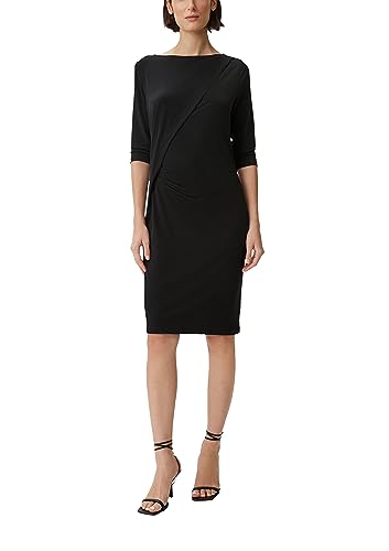 comma Damen 60.2.61.20.200.2140425 Kleid, 9999 schwarz, 40 von comma