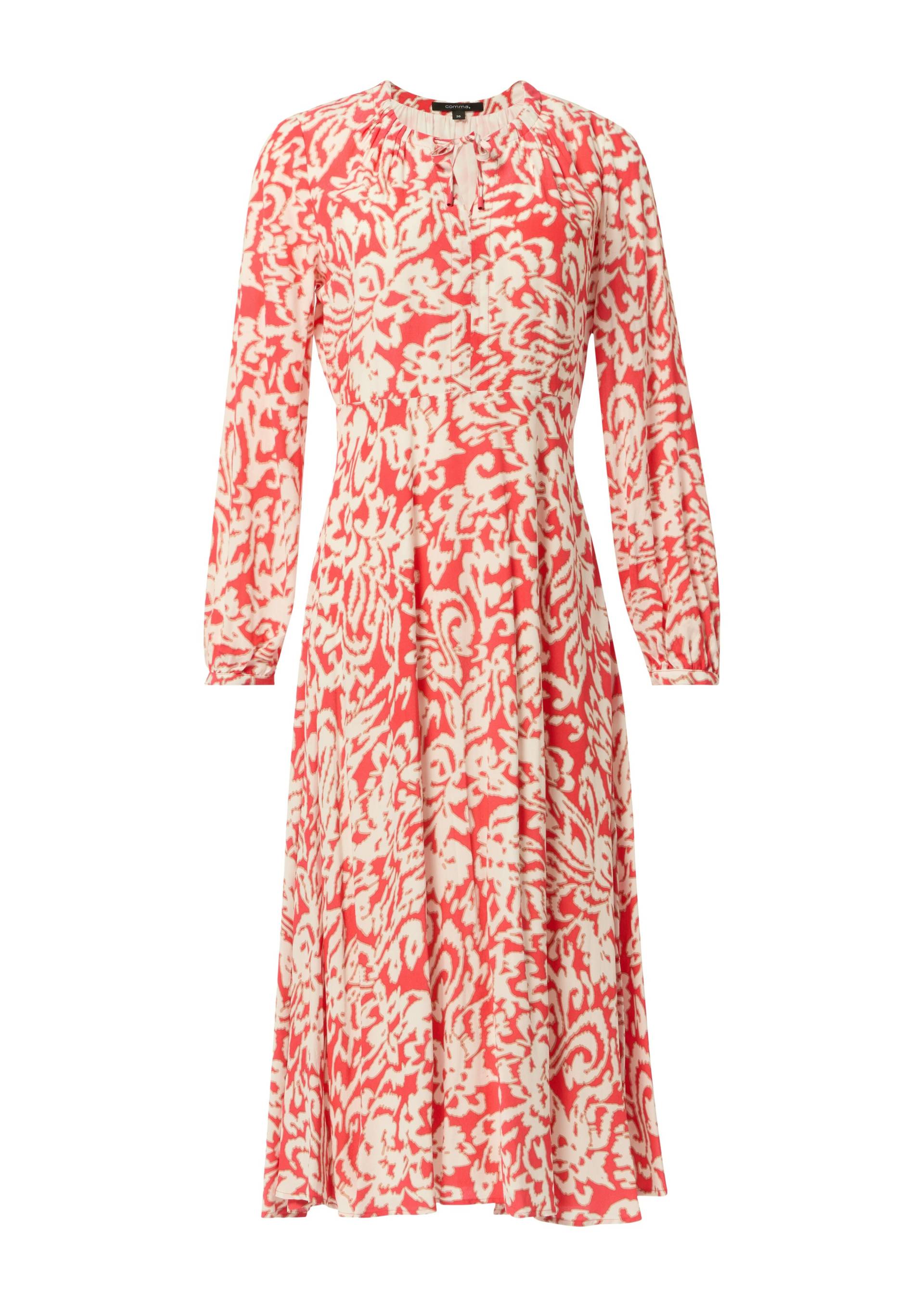 comma - Kleid rot|weiß - Gr. - 42 von comma