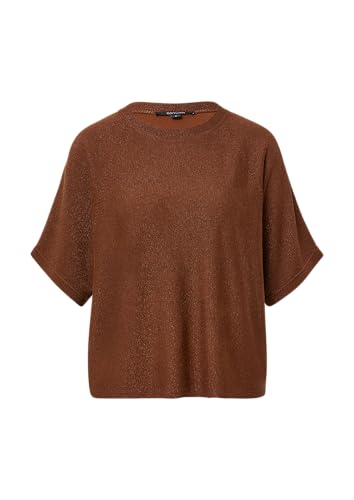 comma Kurzärmeliger Feinstrick-Pullover mit Glitzergarn im Relaxed Fit Zimt XS von comma