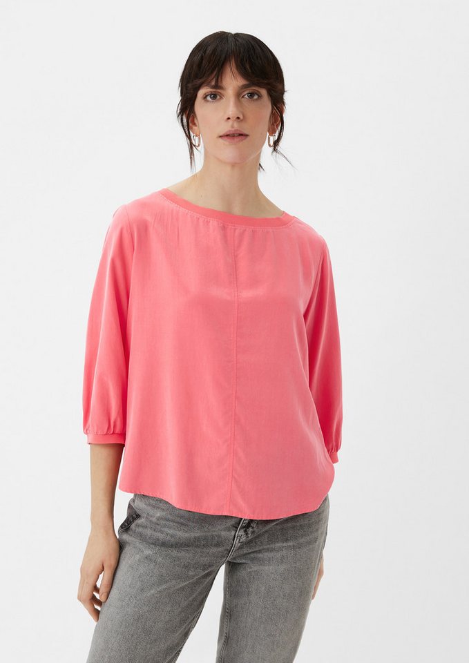 comma Kurzarmbluse Bluse 3/4-Arm-Bluse aus Modal (1-tlg) von comma