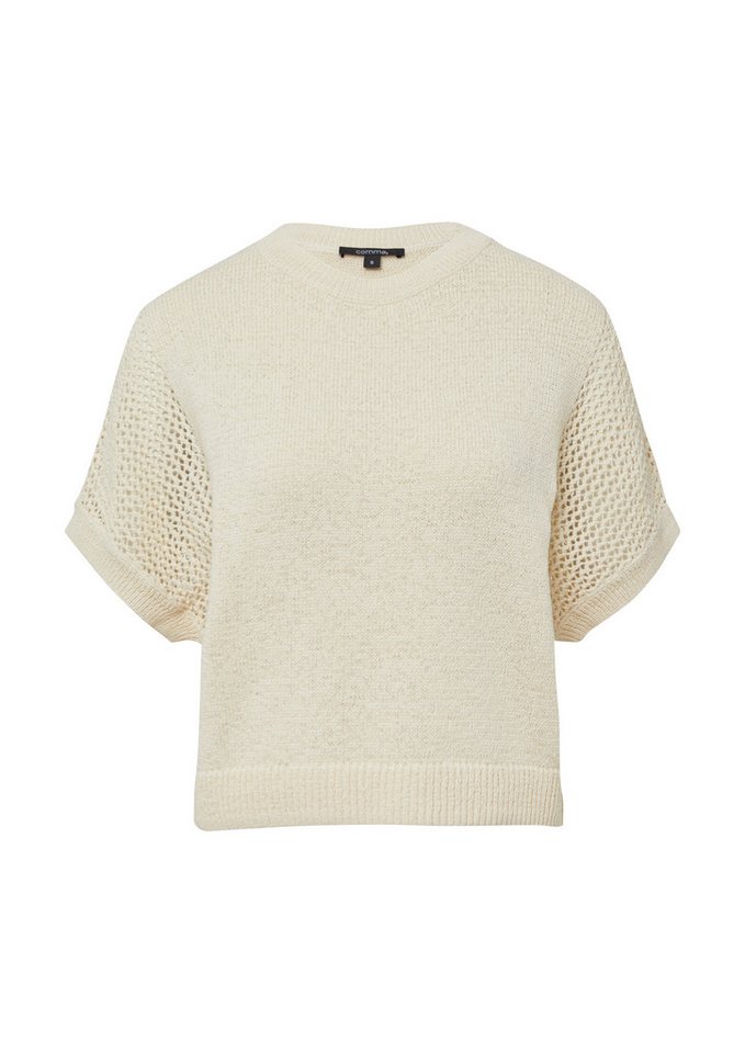 comma Kurzarmpullover Strickpullover (1-tlg) von comma