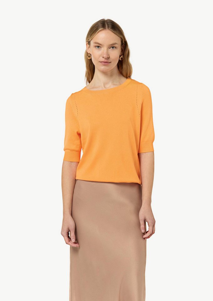 comma Kurzarmpullover Strickpullover Feinstrickpullover aus Viskosemix comma Kurzarmpullover Strickpullover Feinstrickpullover aus Viskosemix von comma