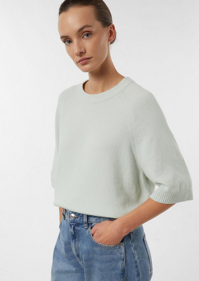 comma Kurzarmpullover Strickpullover Feinstrickpullover mit Halbarm von comma