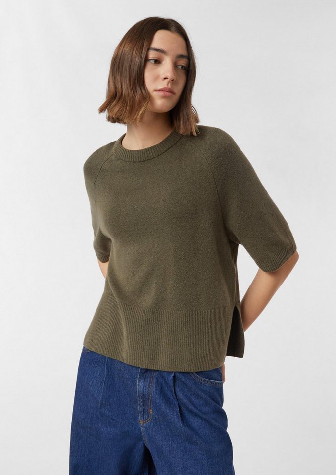 comma Kurzarmpullover Strickpullover Feinstrickpullover mit Halbarm von comma