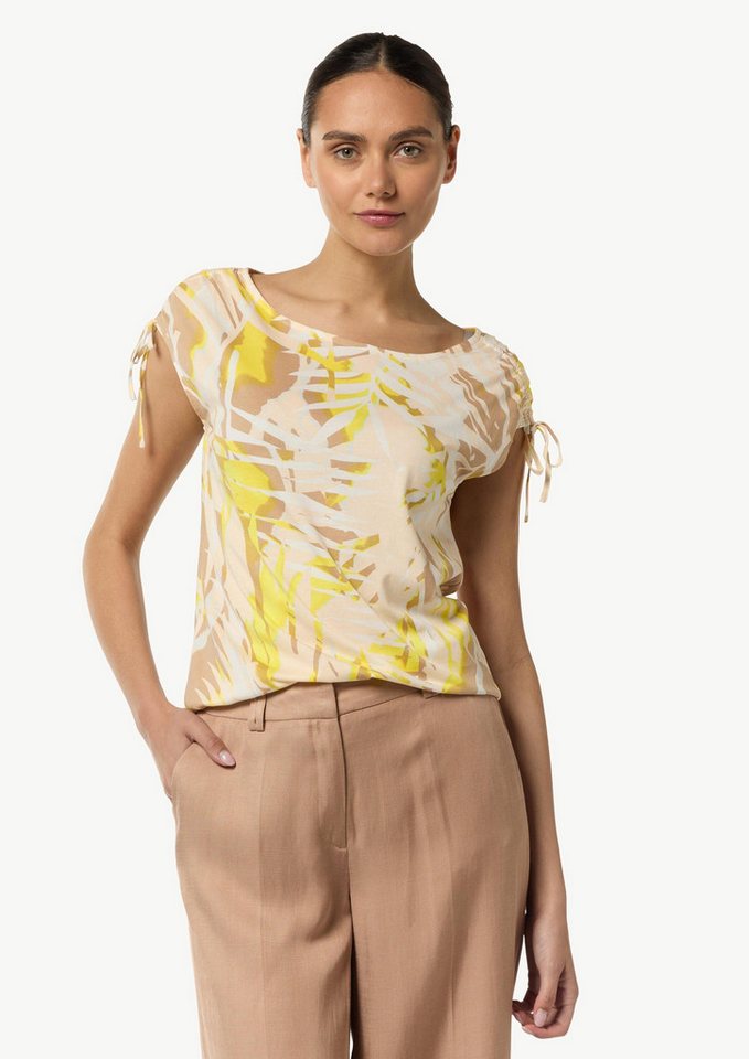 comma Kurzarmshirt T-Shirt Ärmelloses Shirt mit Schleifendetail von comma