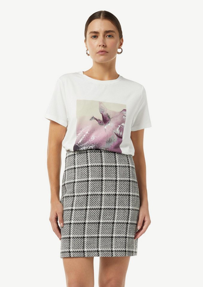 comma Kurzarmshirt T-Shirt Jersey-Shirt mit Frontprint von comma