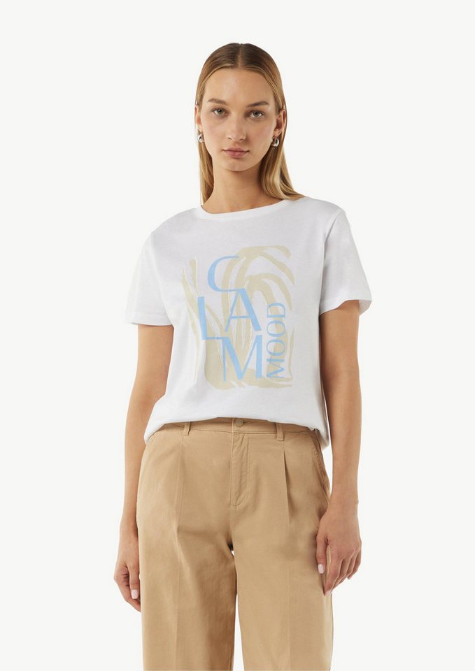 comma Kurzarmshirt T-Shirt Modisches T-Shirt mit Frontprint von comma