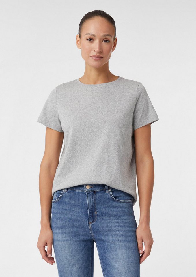 comma Kurzarmshirt T-Shirt T-Shirt aus Baumwolle von comma