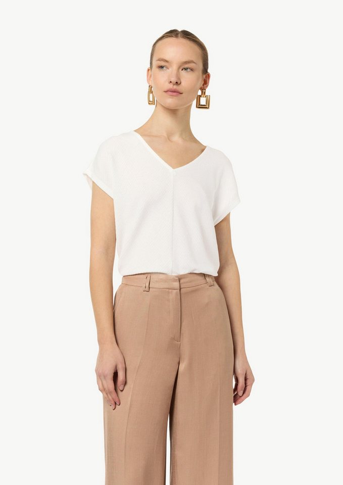 comma Kurzarmshirt T-Shirt T-Shirt aus Baumwollmix von comma