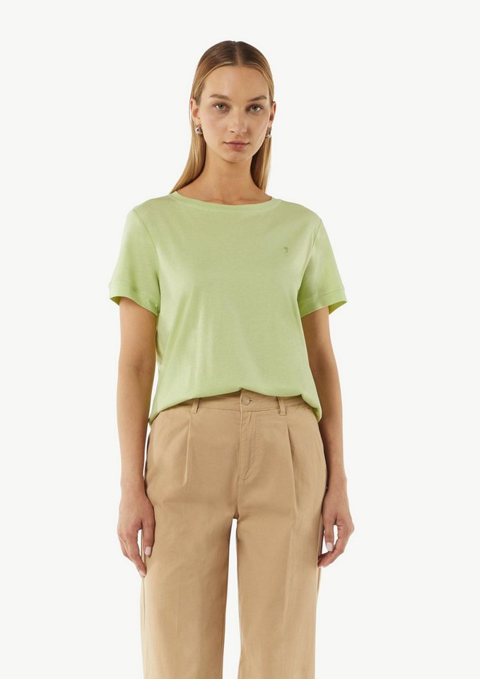 comma Kurzarmshirt T-Shirt T-Shirt aus Jersey mit Logo-Detail von comma