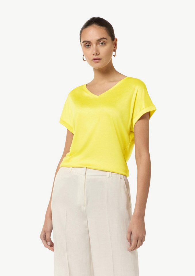 comma Kurzarmshirt T-Shirt T-Shirt aus Viskose-Jersey von comma