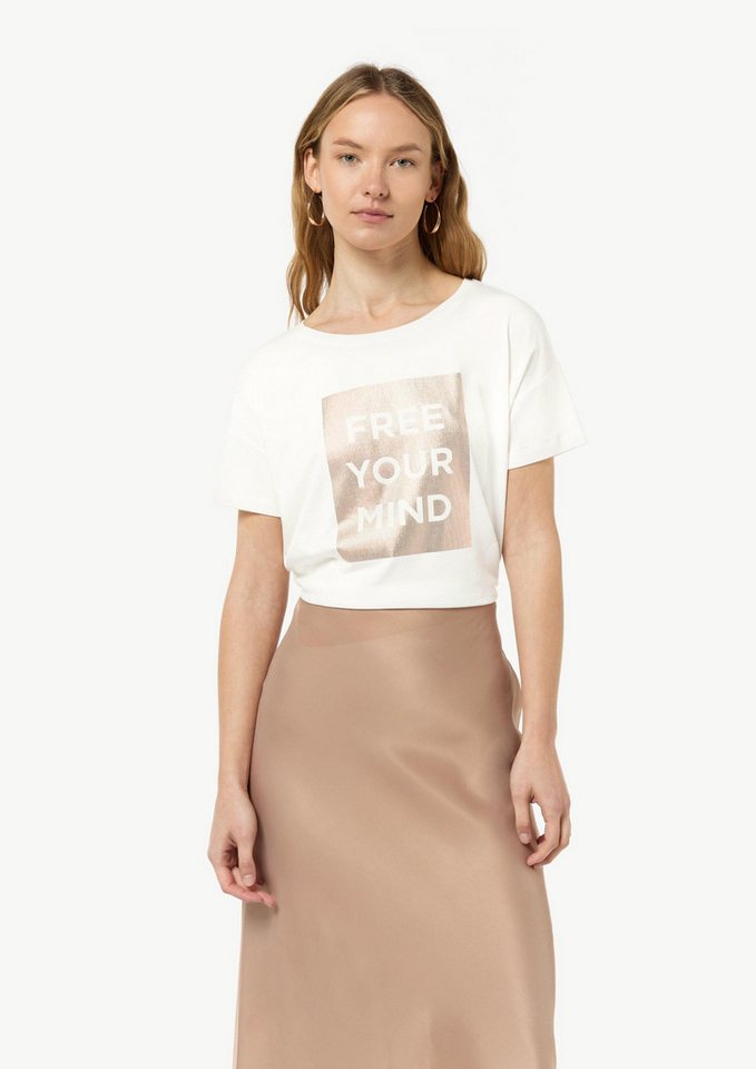 comma Kurzarmshirt T-Shirt T-Shirt mit Frontprint im Boxy Cut von comma