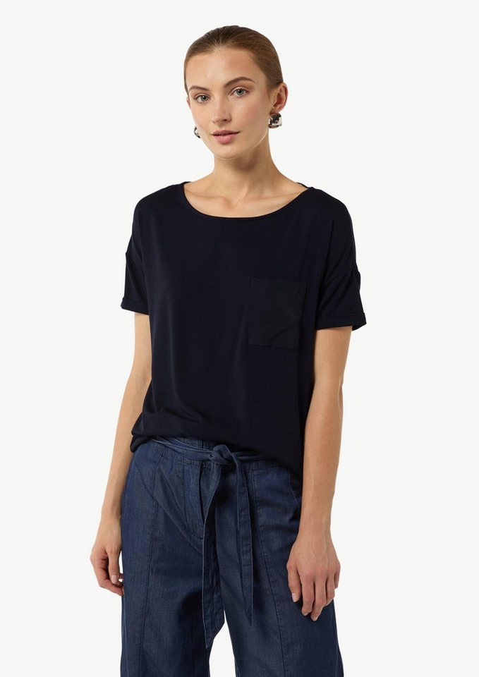 comma Kurzarmshirt T-Shirt T-Shirt aus Satin comma Kurzarmshirt T-Shirt T-Shirt aus Satin von comma