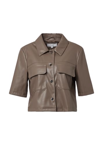 comma Kurze Jacke in Lederoptik Hellbraun 40 von comma