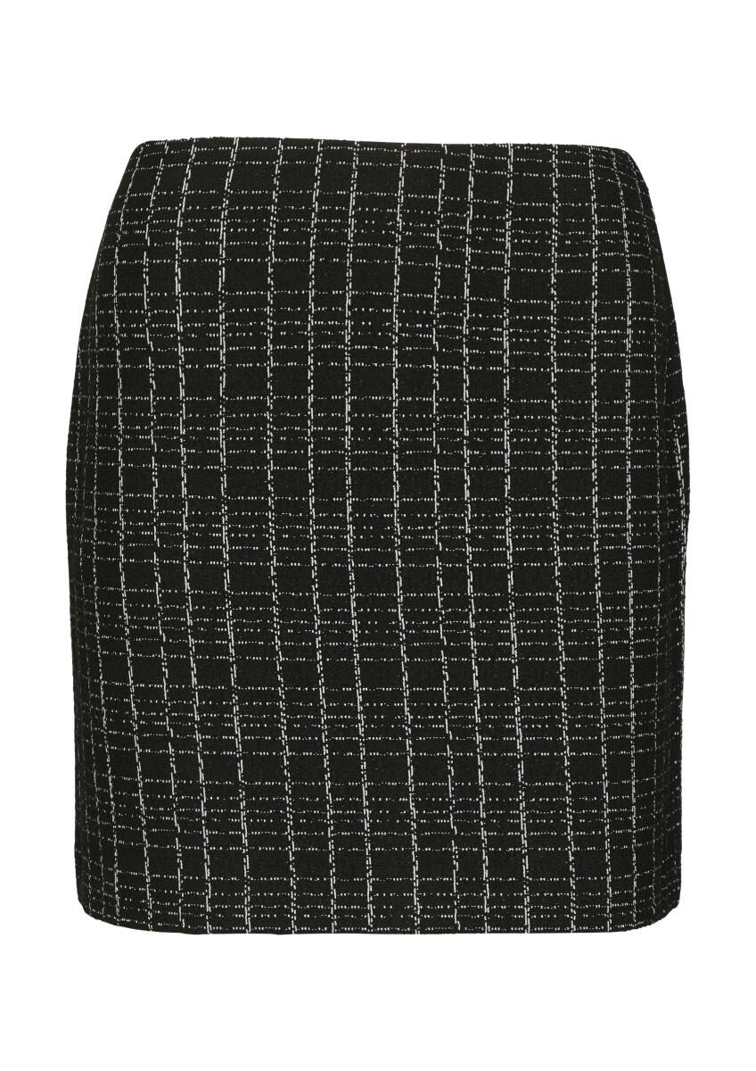 comma - Kurzer Rock in Bouclé Jersey schwarz - Gr. - 38 von comma