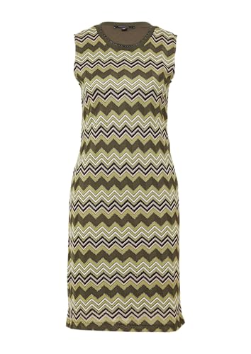 comma Kurzes Strickkleid mit Zick-Zack-Muster kiwigrün 40 von comma
