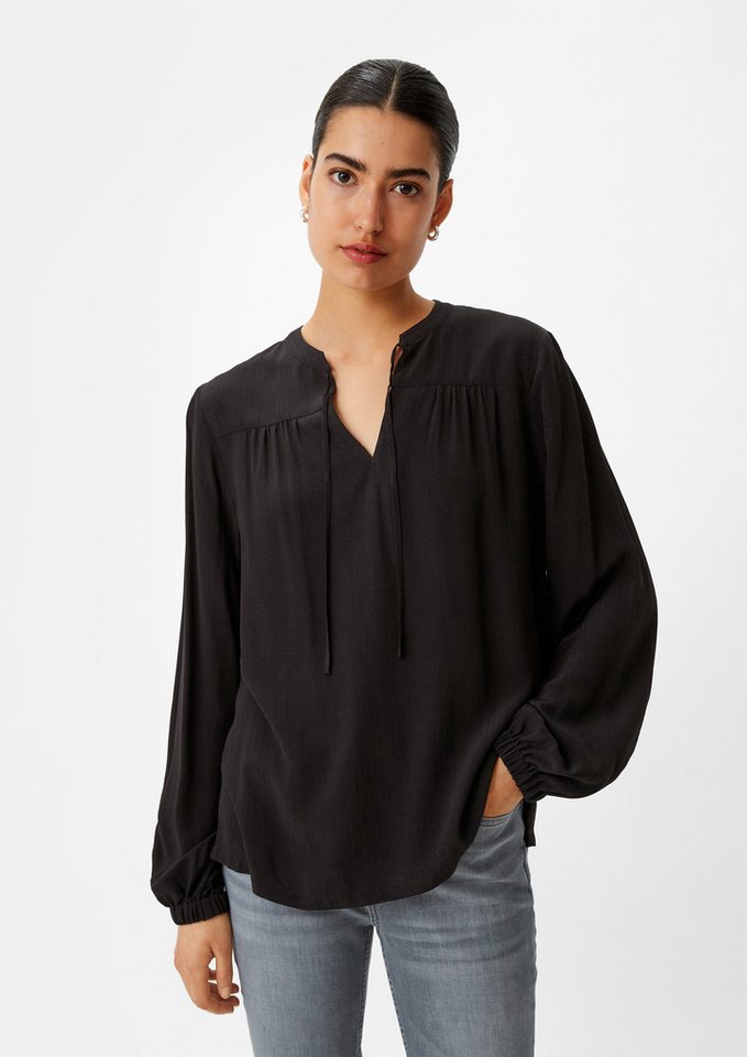 comma Langarmbluse Bluse Bluse aus Viskose (1-tlg) von comma