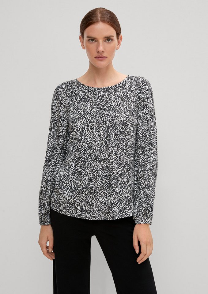comma Langarmbluse Bluse Bluse mit Faltendetails von comma