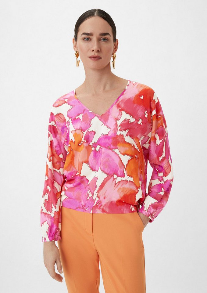 comma Langarmbluse Bluse Bluse mit Fledermausärmeln (1-tlg) von comma