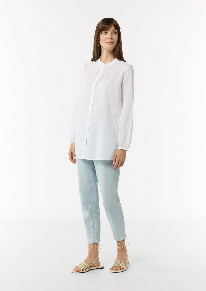comma Langarmbluse Bluse Leichte Tunika-Bluse mit Biesen-Details von comma