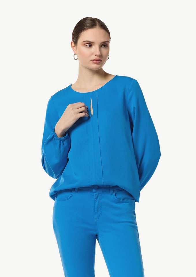 comma Langarmbluse Bluse Lyocell-Bluse mit Cut-Out von comma
