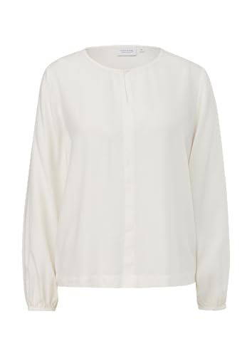 comma Damen 2145840 Bluse, 0120 weiß, 34 von comma