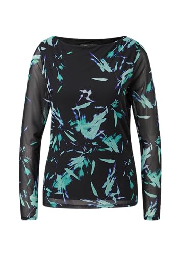 comma Langarmshirt aus Mesh, 99b4, 42 von comma