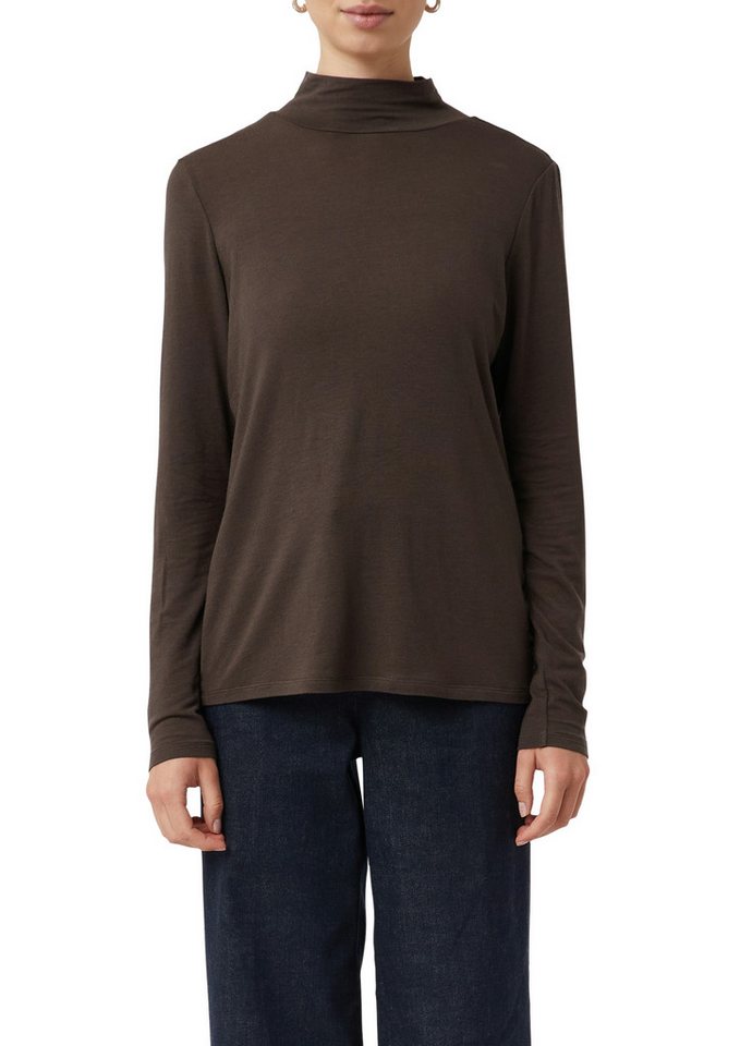 comma Langarmshirt aus Woll- und Lyocellmix von comma