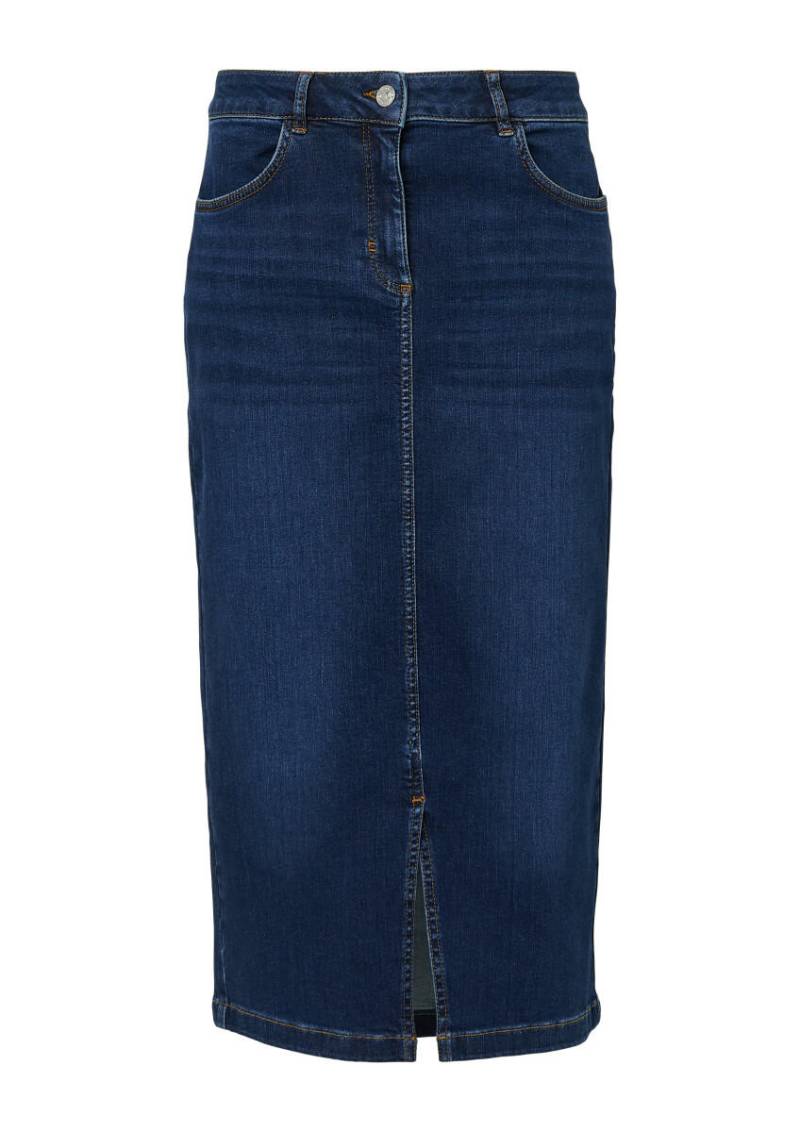 comma - Langer Jeansrock mit Waschung blau - Gr. - 46 von comma