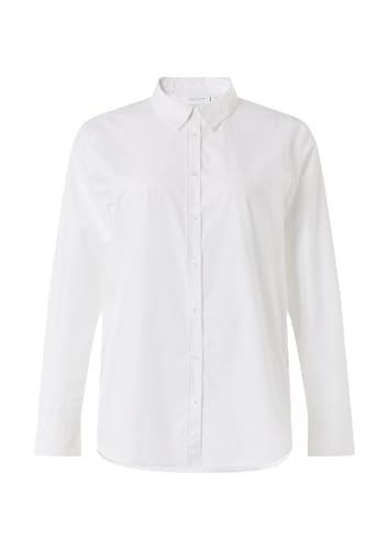 comma Locker geschnittene Baumwollbluse mit Eingrifftaschen weiß 34 von comma