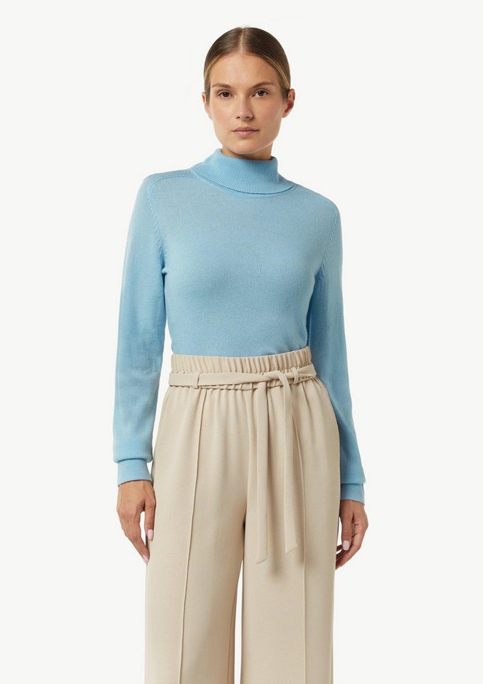 comma Longpullover Strickpullover Rollkragenpullover aus Kaschmirmix von comma