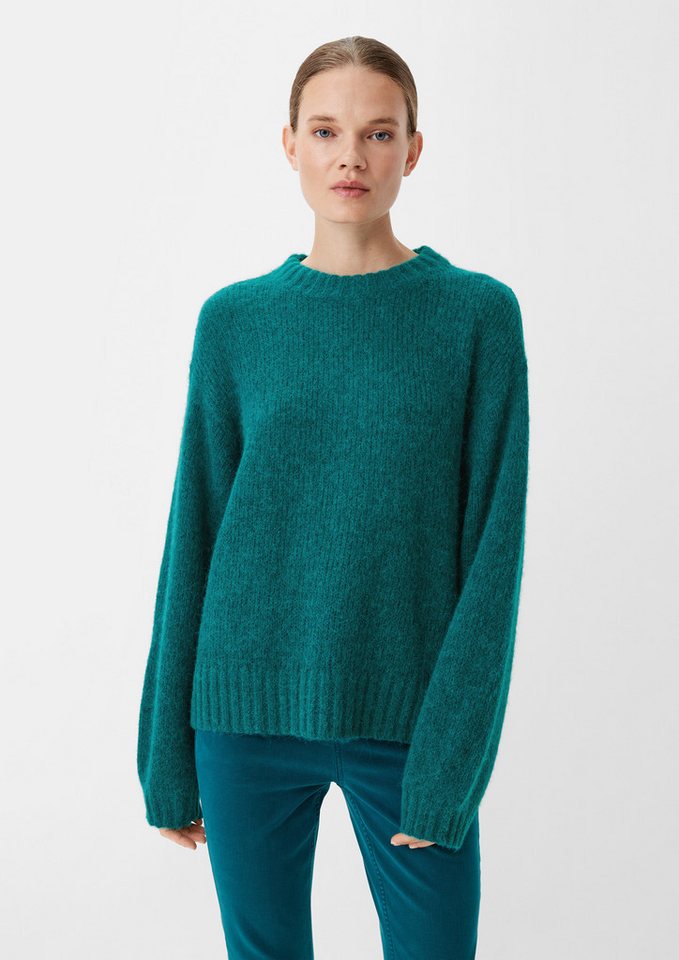 comma Longpullover Strickpullover Strickpullover aus Alpakamix von comma
